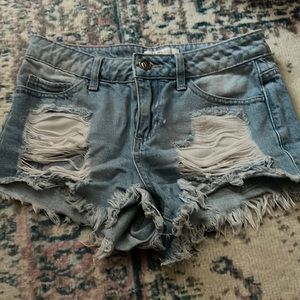 Distressed Jean Shorts